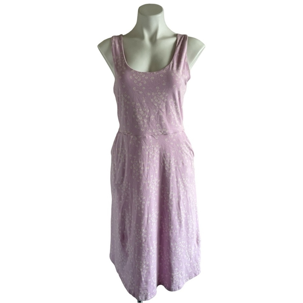 Pact Wild English Lavender Jolene Tie-Back Fit & Flare Dress Large - Picture 2 of 10